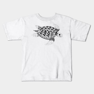 crown turtle pattern ecopop Kids T-Shirt